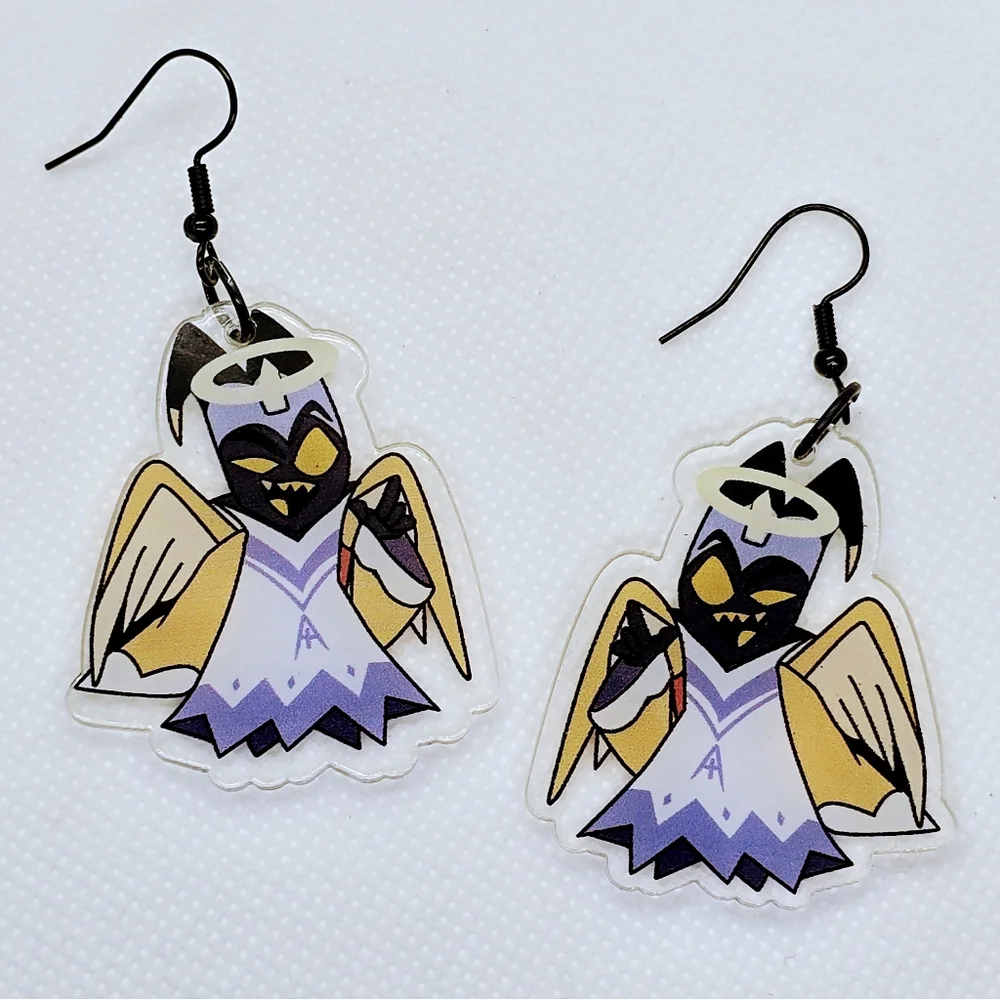 ADAM -‎ Hazbin Hotel Inspired Dangle Earrings! Handmade! Hypo-Allergenic